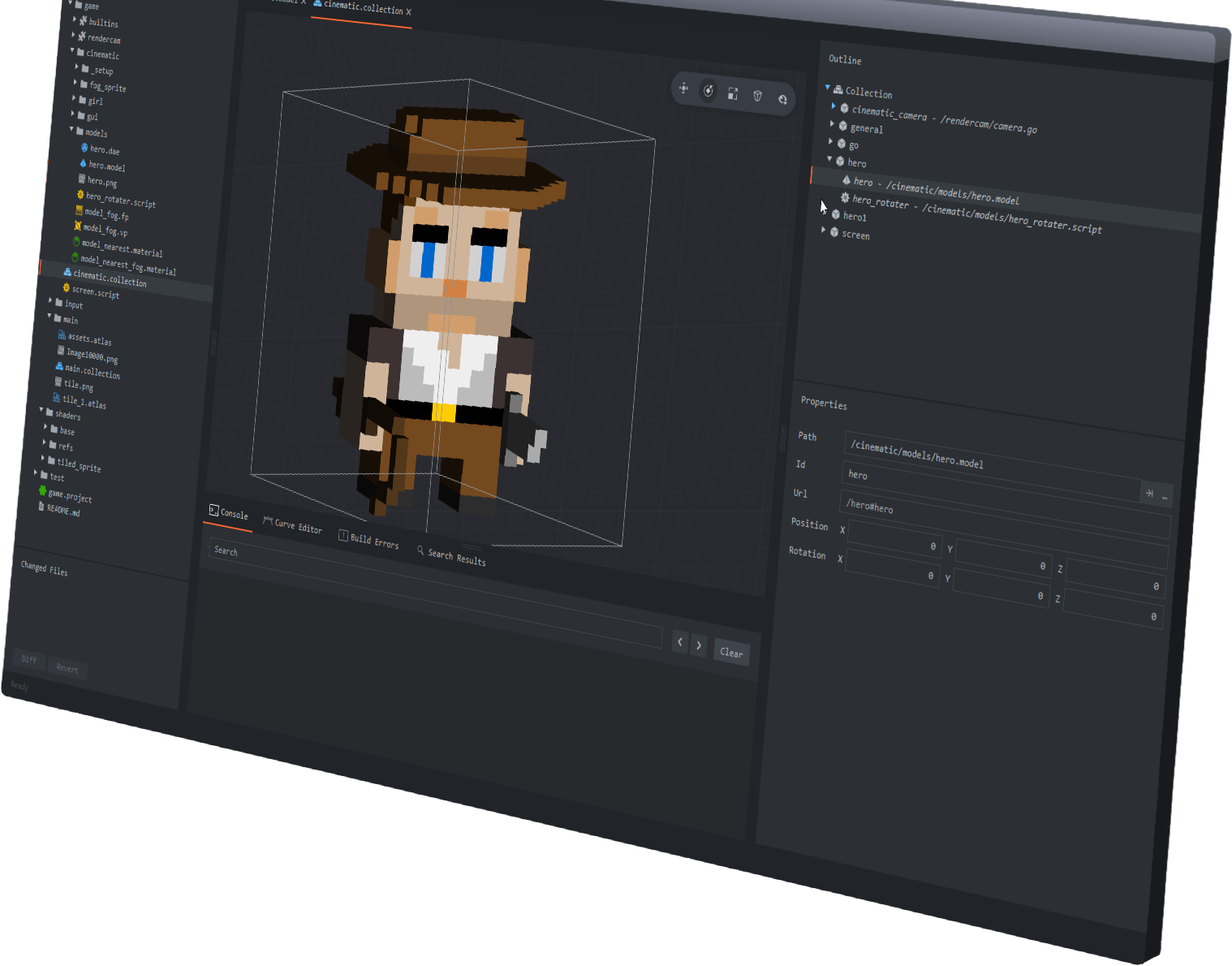 3D physics scene running in the Judian editor